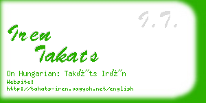 iren takats business card